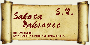 Šakota Maksović vizit kartica